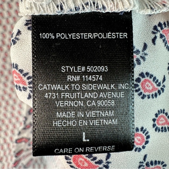 Pleione Anthropologie paisley print dropped shoulder, rolled sleeve tunic top - Picture 6 of 10